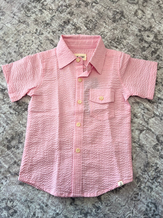 NEWPORT BLUE/PINK SEERSUCKER WOVEN SHIRT