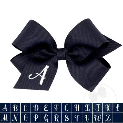 Monogram Bow - Navy