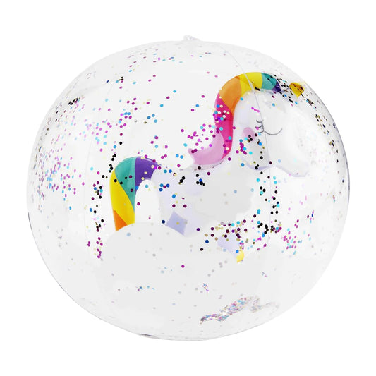 Unicorn Glitter-Filled Beach Ball