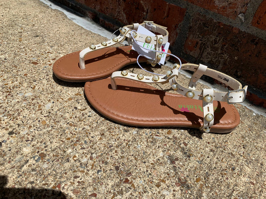 Pearl White Thong Sandals