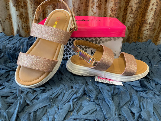 Steppin' Into The Sun Sandals- Rose Gold