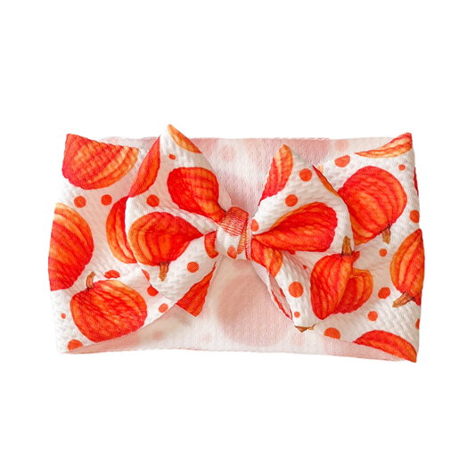 Pumpkins Baby Bow, Fall Halloween Baby Girl Bow