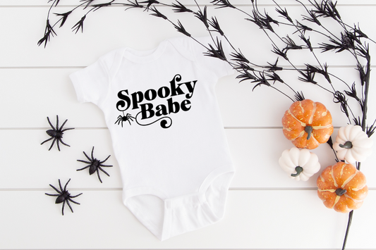 Spooky Babe with Spider Fall Baby Bodysuit, 1st Halloween